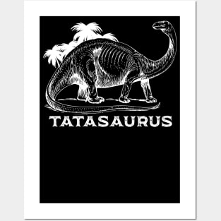 Tatasaurus Fathers Day Daddysaurus Pajama Dinosaur Tata Dad Vintage Posters and Art